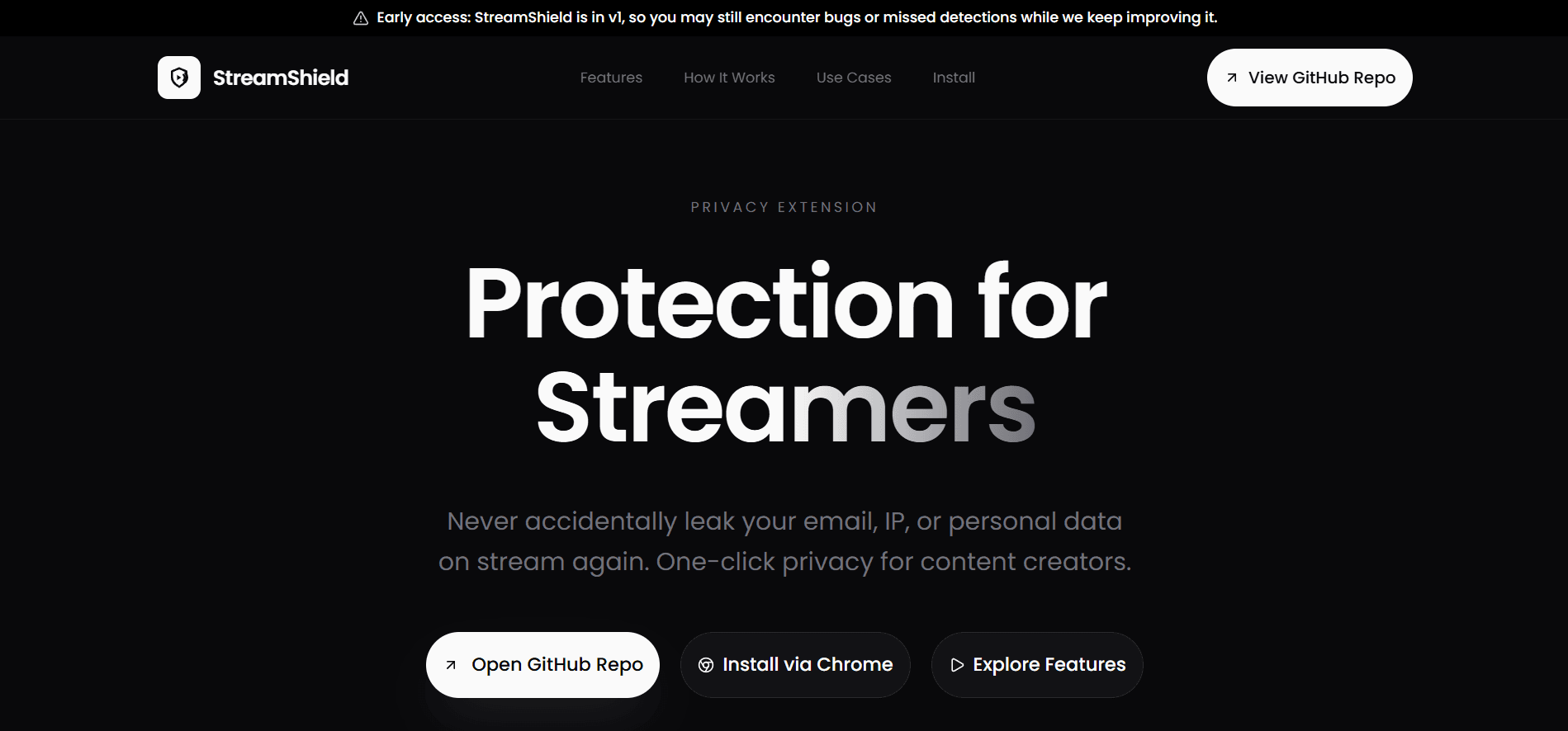 StreamShield extension preview